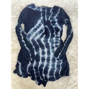 Earthbound Women's sz L blue tie dye rayon romper. Cute, comfortable outfit